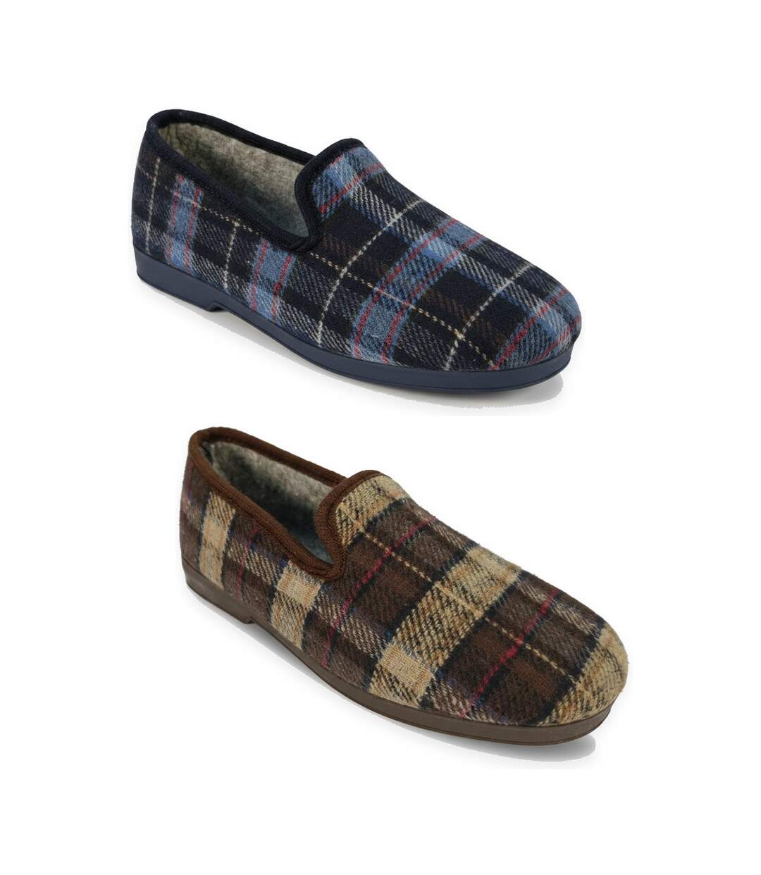 OZABI Pack de 2 Paires Pantoufles Charentaises Homme Fabriquées en Espagne-1