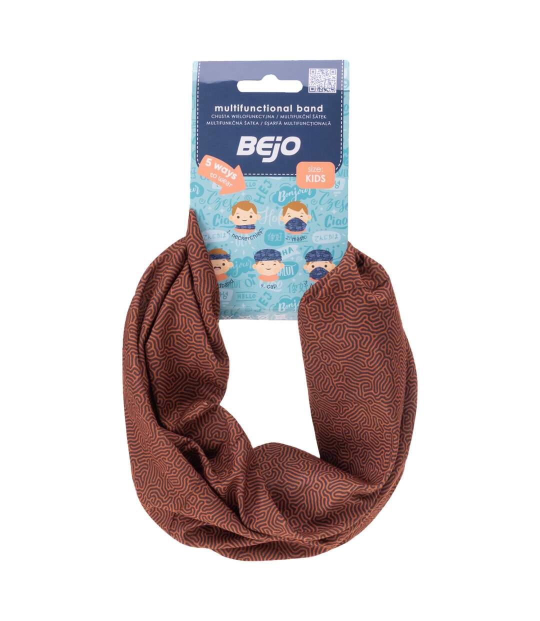 Cache-cou Colli Enfant Taille Unique Bleu Marine Marron Bejo-2