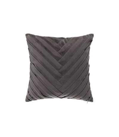 Coussin Déhoussable Velours Tressé 40x40cm Gris