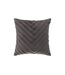 Coussin Déhoussable Velours Tressé 40x40cm Gris-1