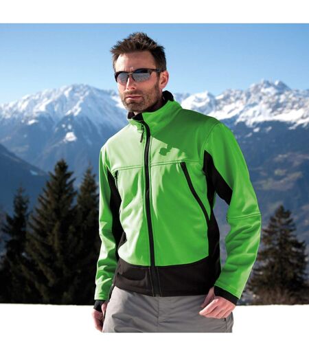 Result Mens Softshell Activity Waterproof Windproof Jacket (Vivid Green/Black)