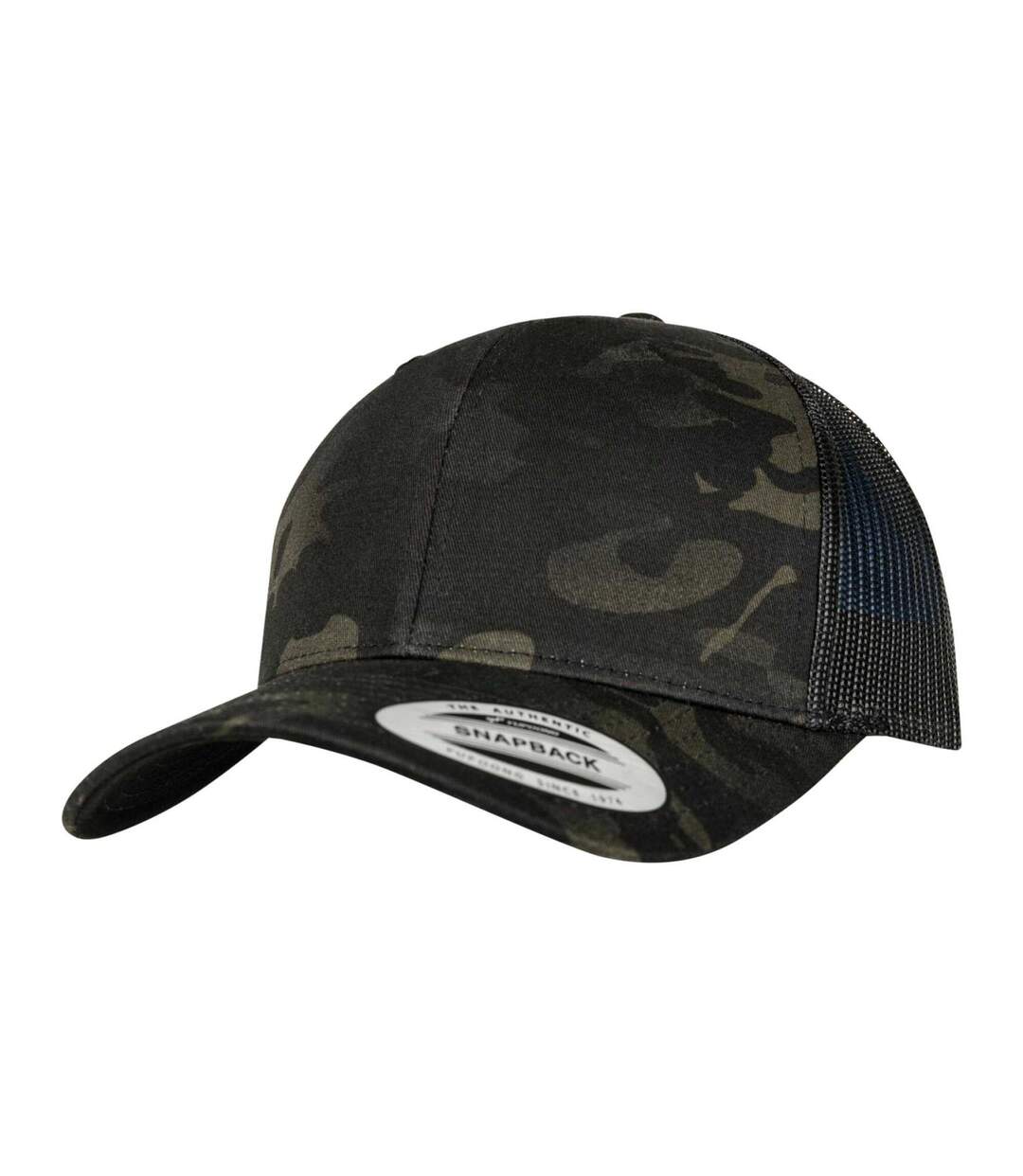 Casquette Trucker Motif/style Rétro Adulte Noir Multicam Flexfit-1