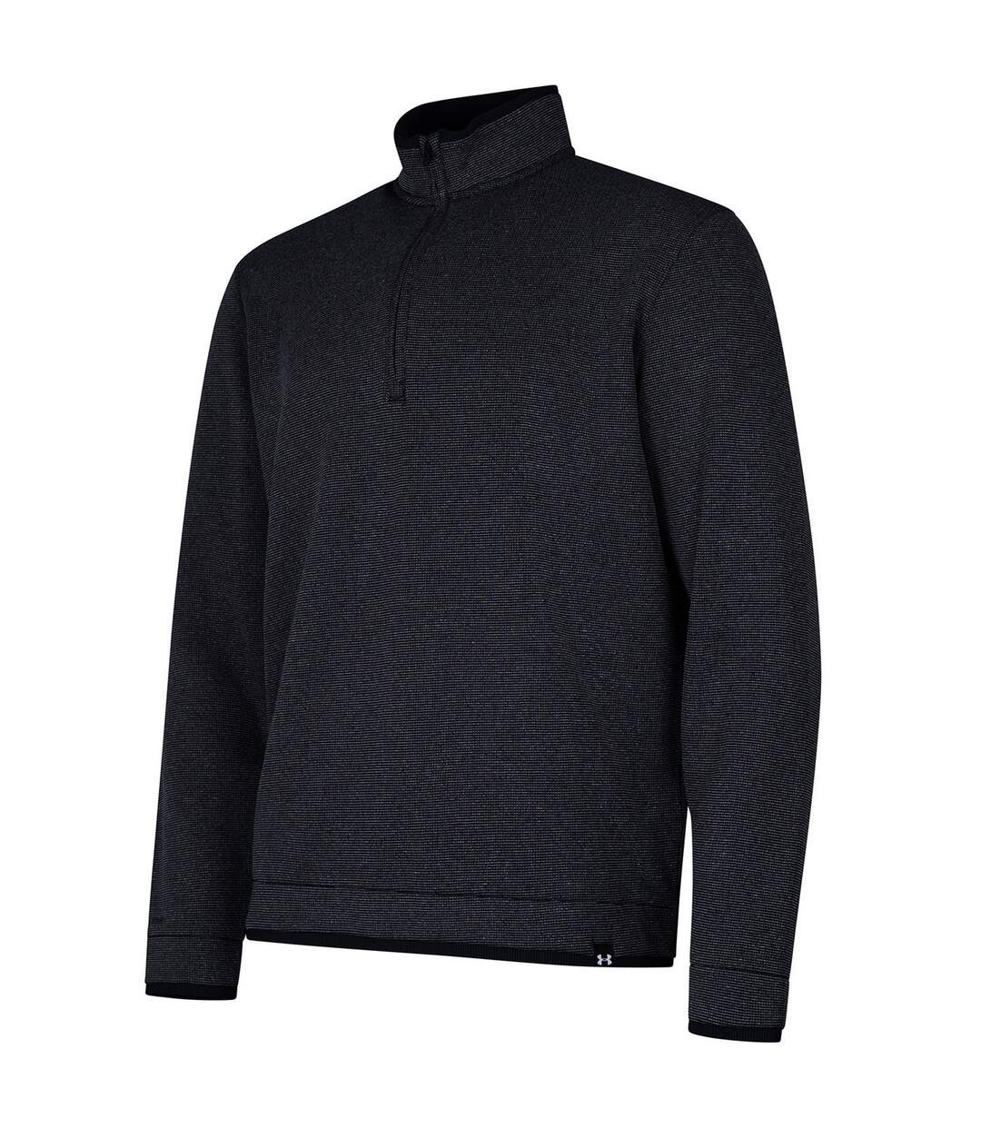 Mens Quarter Zip Fleece Top Black Under Armour-1