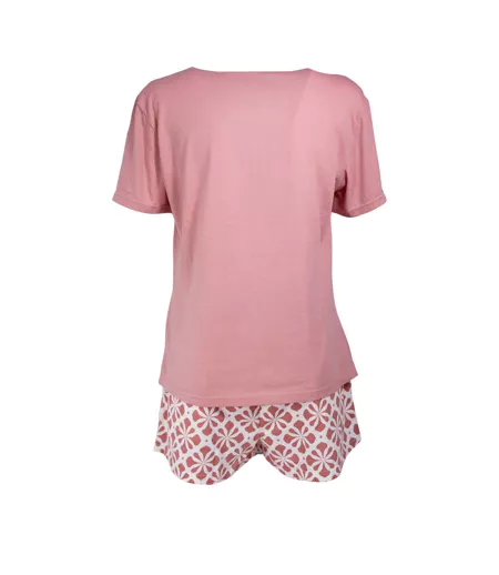 Ensemble De Pyjama Court Manches Courtes Motif/style Chien Current Mood Femme Rose Keanu