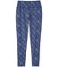 Women's Blue Speckled Print Sports Leggings