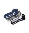Pack of 4 Men's Sporty Sneaker Socks - White, Blue, Grey and Black Atlas For Men