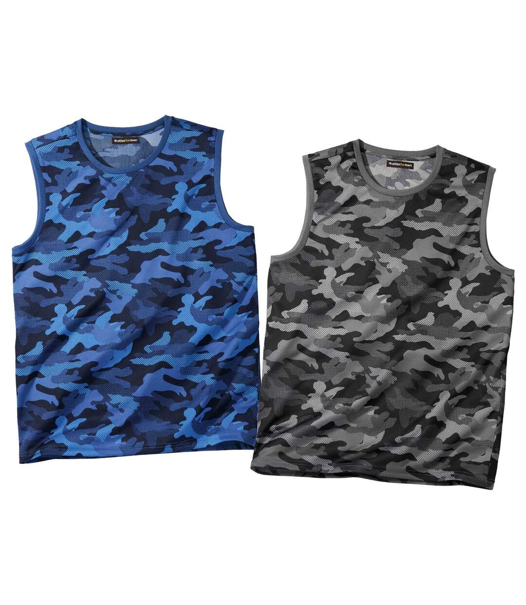 2er-Pack Ärmellose T-Shirts Camouflage Atlas For Men