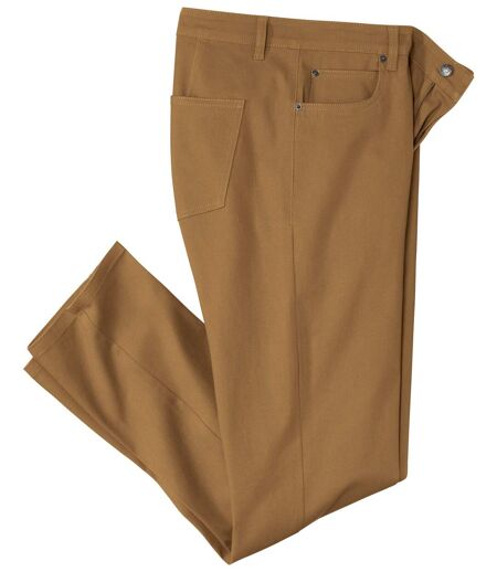 Men's Camel Stretchy Twill Pants