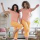 Pantalon de pyjama 7/8eme abricot-5