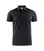 Mens Surf Light Rsx Melange Polo Shirt Black Printer-2