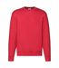 Mens premium drop shoulder sweatshirt red Fruit of the Loom