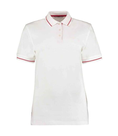 Polo St Mellion Femme Blanc Rouge Kustom Kit