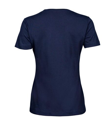 Womens/ladies Fashion Sof T-shirt Navy Tee Jays