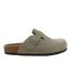 Womens/ladies Leather Mule Sandals Soft Green Jack Wills-1