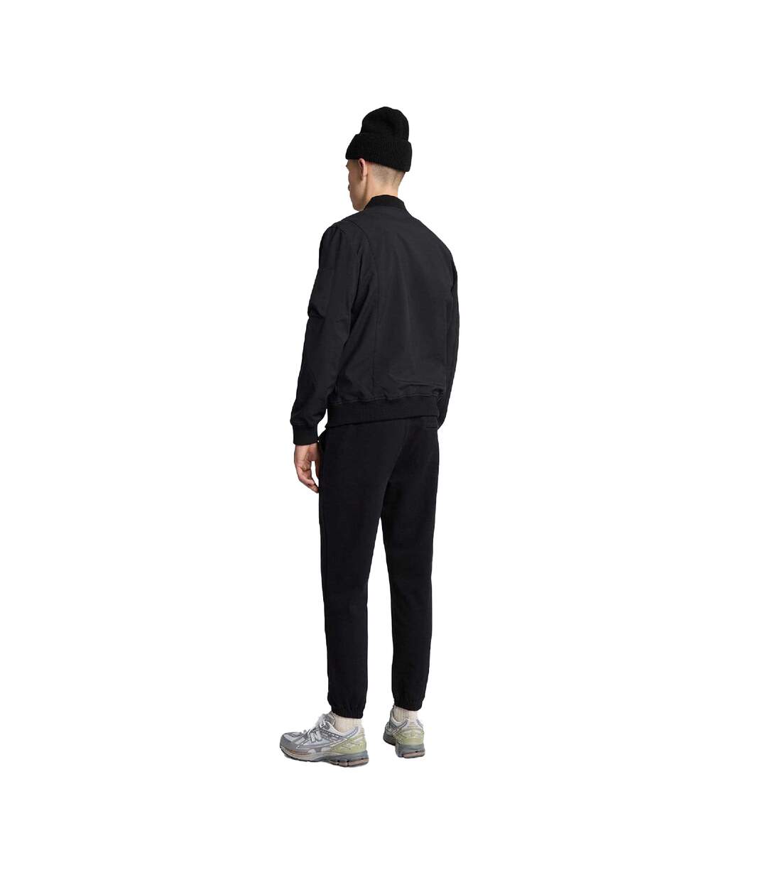 Mens Ribbed Waistband Sweatpants Black Lyle & Scott-3