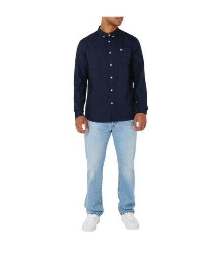 Mens Embroidered Logo Oxford Shirt Navy Lyle & Scott