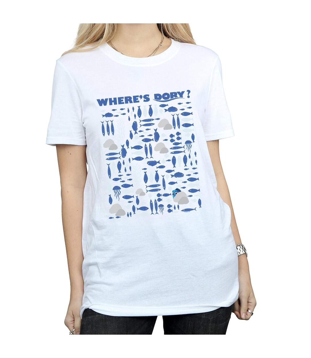 Disney - T-shirt FINDING DORY WHERE'S DORY? - Femme (Blanc) - UTBI23046-3