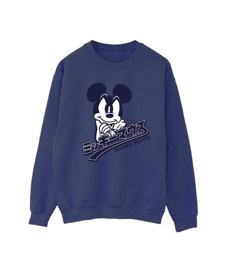 Disney Sweat-shirt japonais Mickey Mouse Femme/Ladies (Bleu marine) - UTBI28598