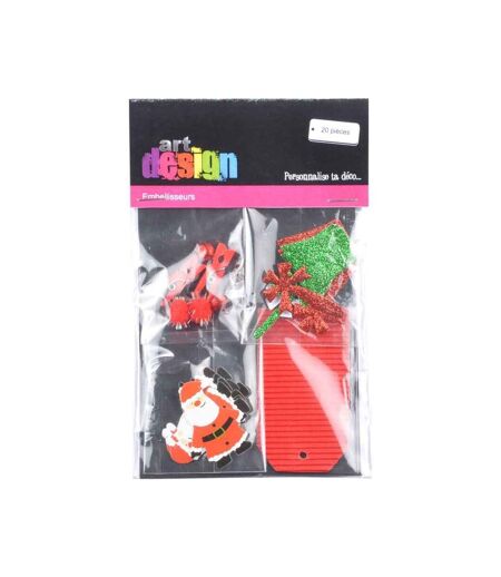 Set Papeterie Noël 20 Pièces Christmas 16cm Rouge
