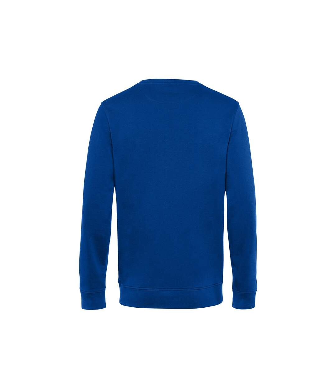 Mens organic crew neck sweat royal blue B&C