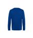 Mens organic crew neck sweat royal blue B&C-2