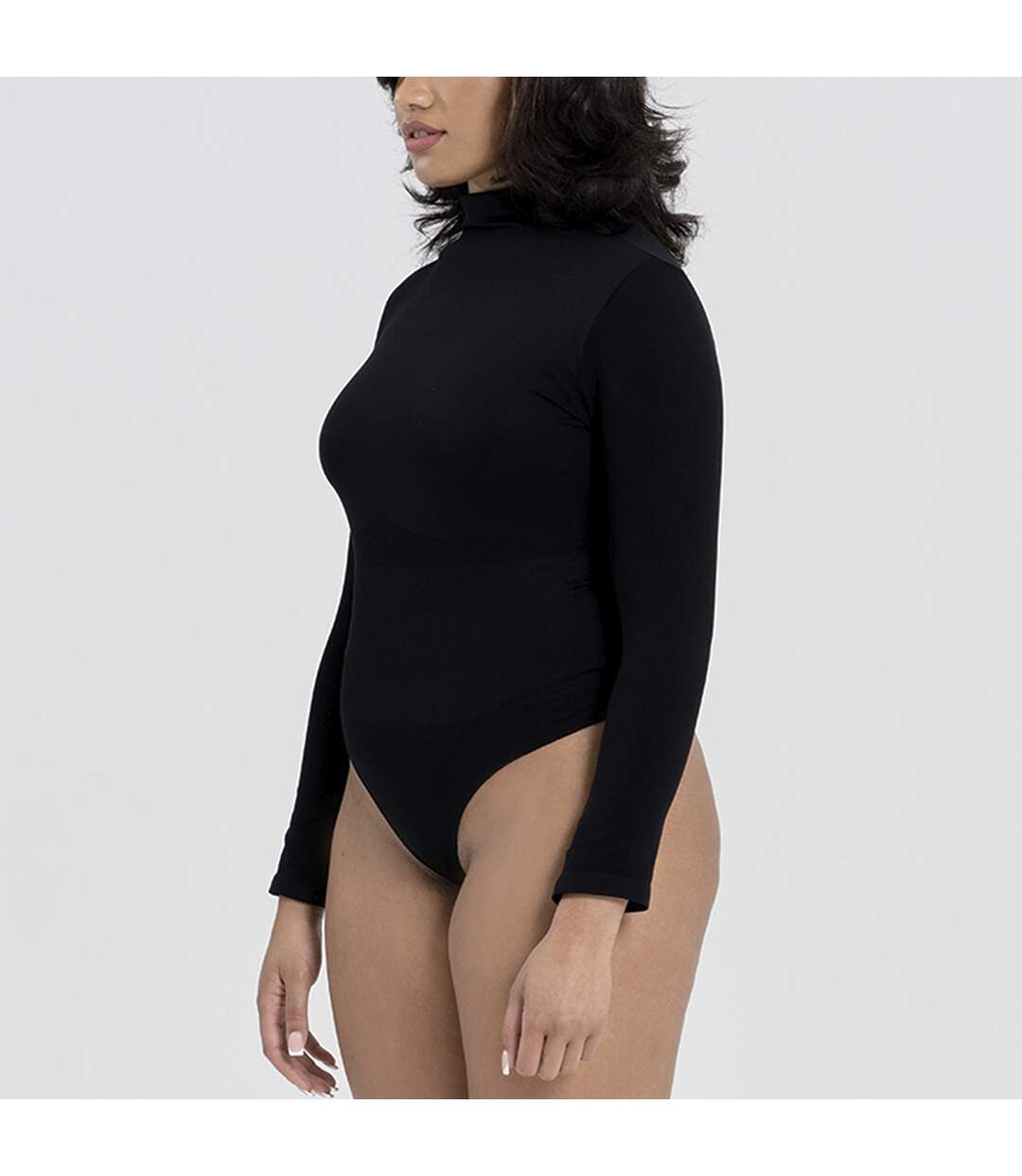 Ladies Essentials Turtle Neck Bodysuit Sculpting Recycled Stretch Fit-4