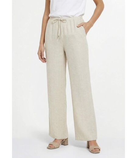 Pantalon tailleur rayé aspect irrégulier