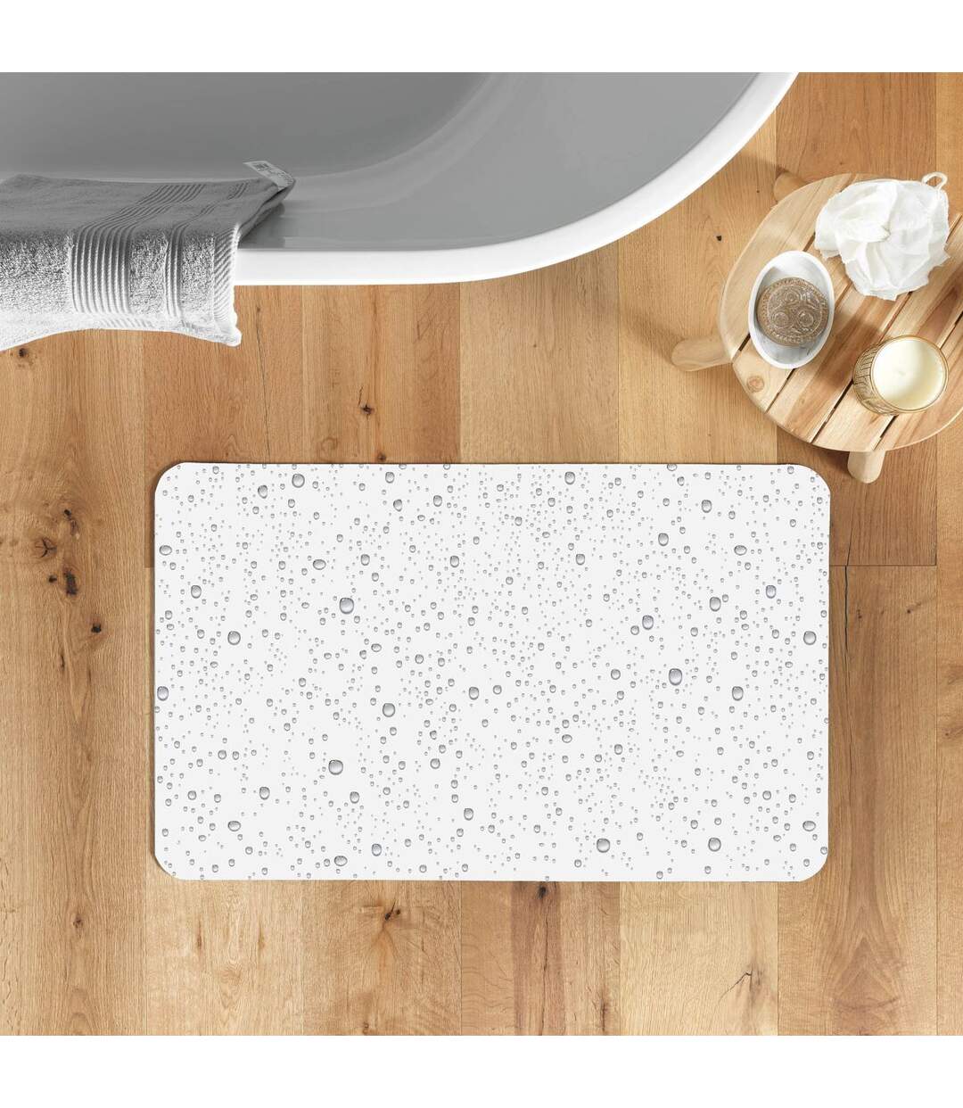 Tapis de Bain Ultra-Absorbant Splash 50x80cm Gris-4