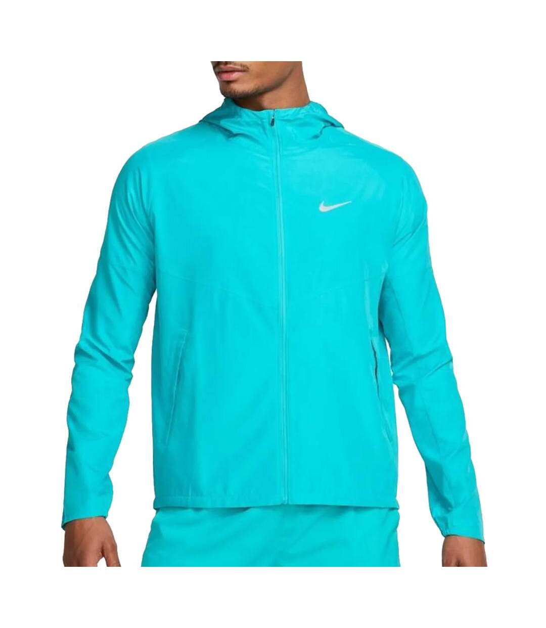 Veste de running homme turquoise nike miler-1