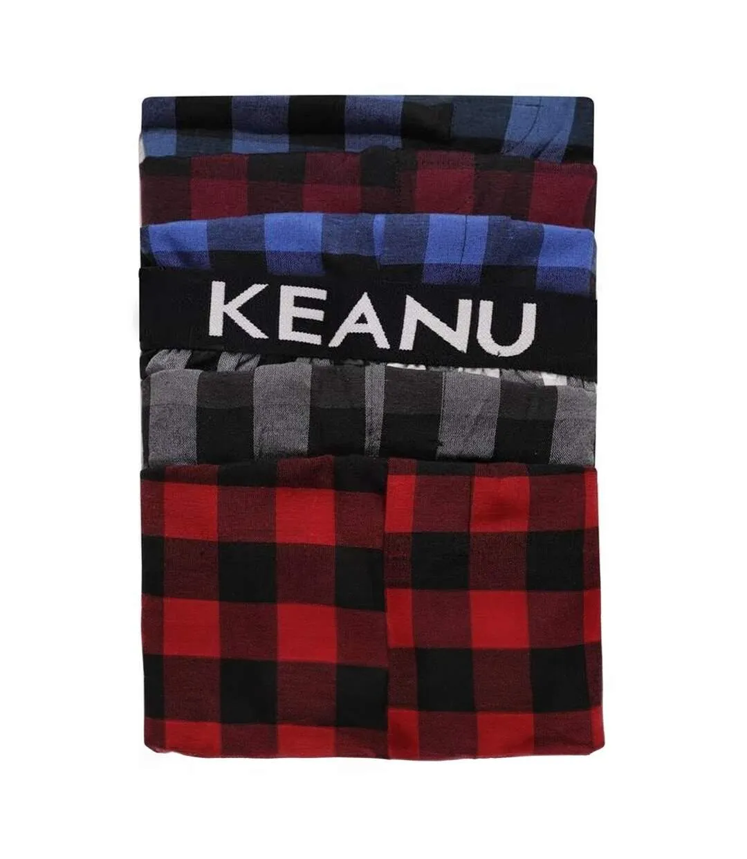 Boxers Motif/style À Carreaux Homme Bordeaux Bleu Blanc Gris Rouge Bleu Roi Noir Keanu-2