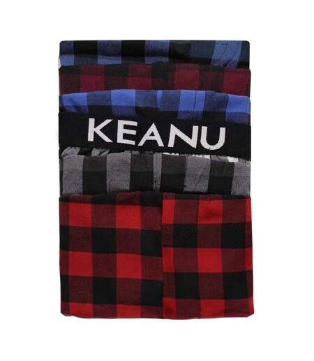 Boxers Motif/style À Carreaux Homme Bordeaux Bleu Blanc Gris Rouge Bleu Roi Noir Keanu