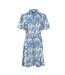Robe blanche/bleu femme vero moda zana-2