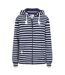 Veste À Capuche Motif/style Rayé Femme Bleu Mer Lazy Jacks-1