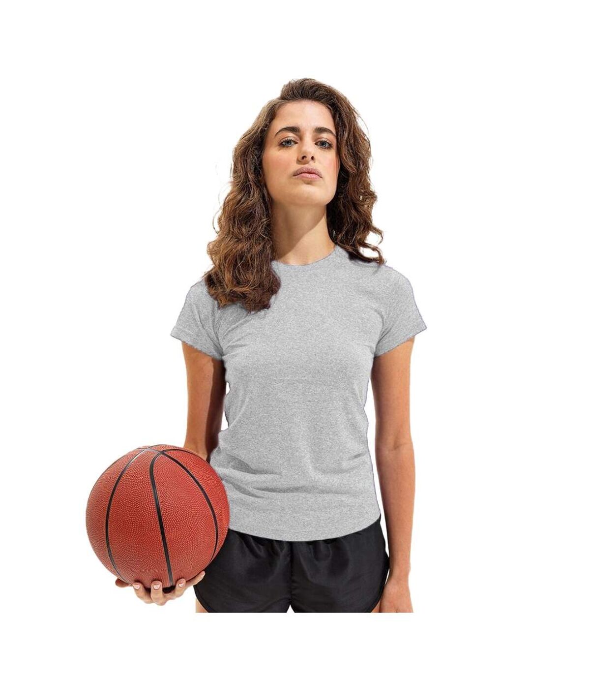 Tri Dri Womens/Ladies Performance Short Sleeve T-Shirt (Raspberry/Black Melange)
