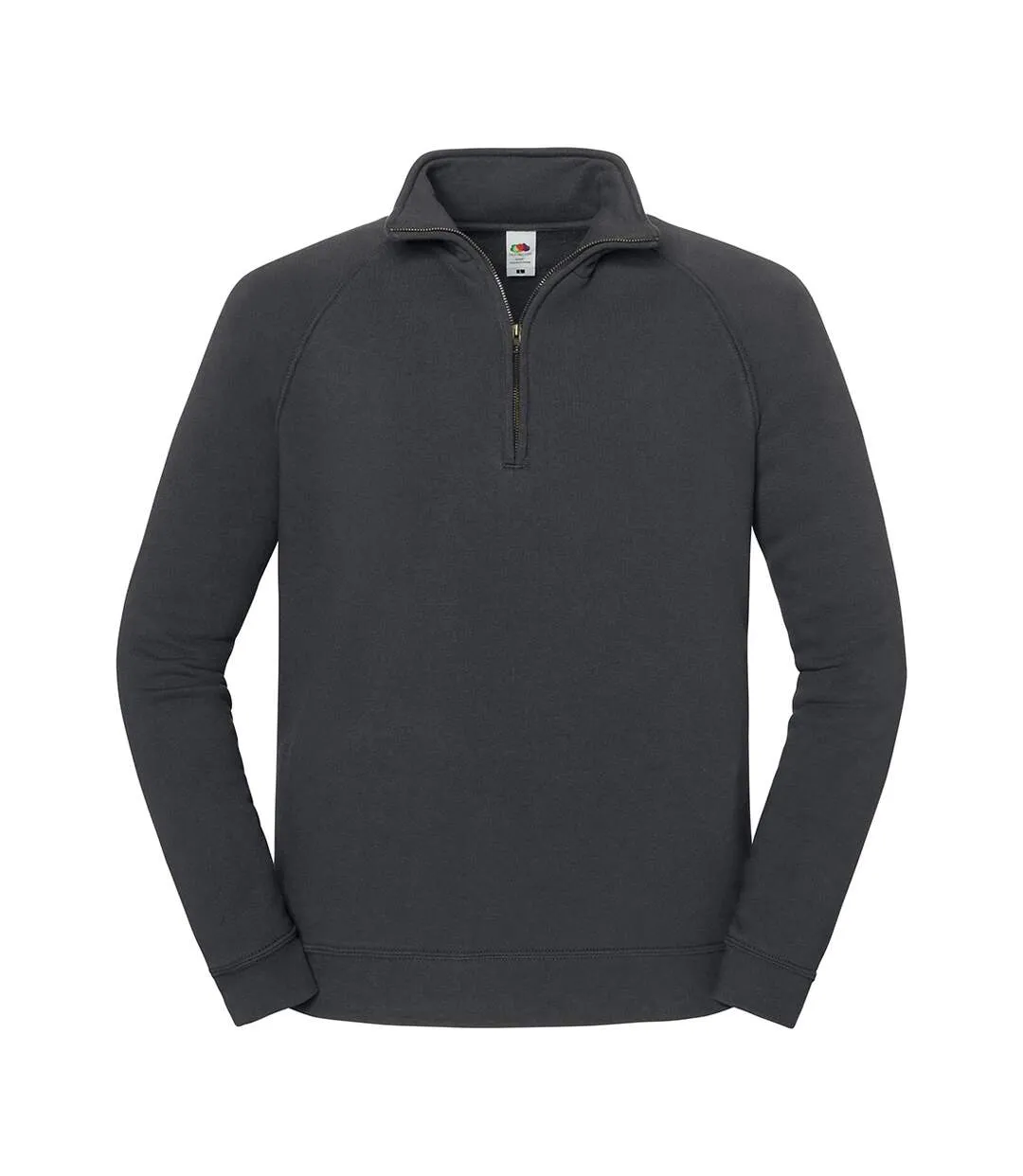 Sweat Uni À Col Montant Zippé Iconic Premium Homme Anthracite Fruit Of The Loom-2