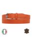 Ceinture en Cuir de Vachette pour Femme - élégance Intemporelle - Couleur orange-1