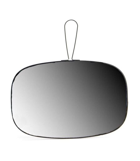 Miroir en verre et métal noir James 20 x 30 cm
