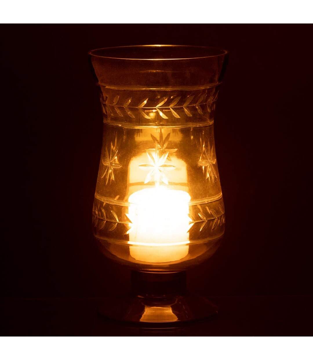 Vase Tige Étoile Anastasia 22cm Greige-3
