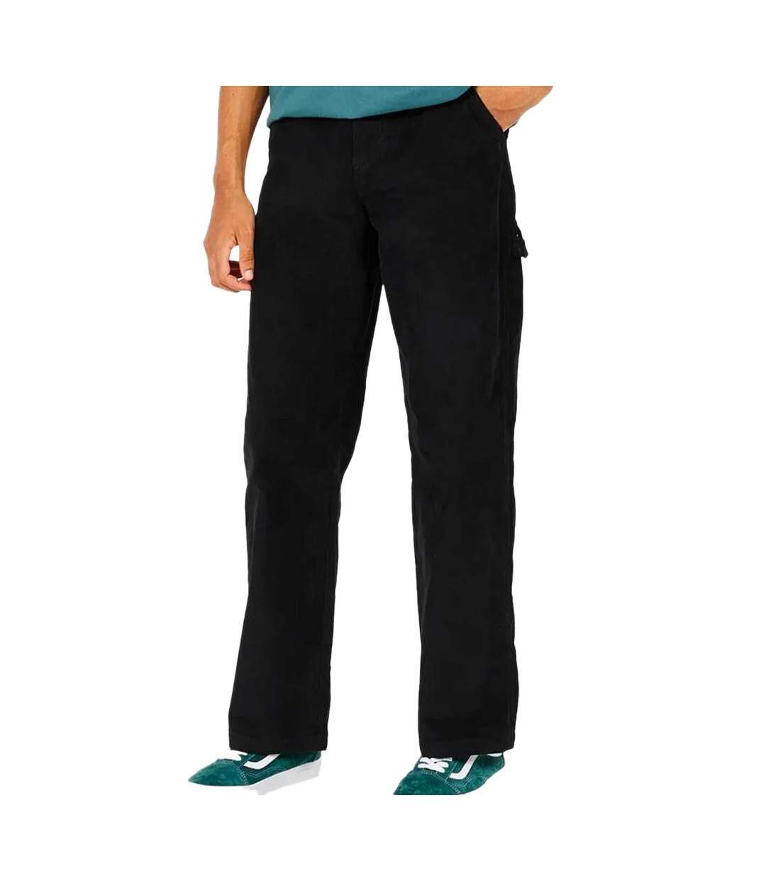 Pantalon droit noir homme dickies corduroy-1