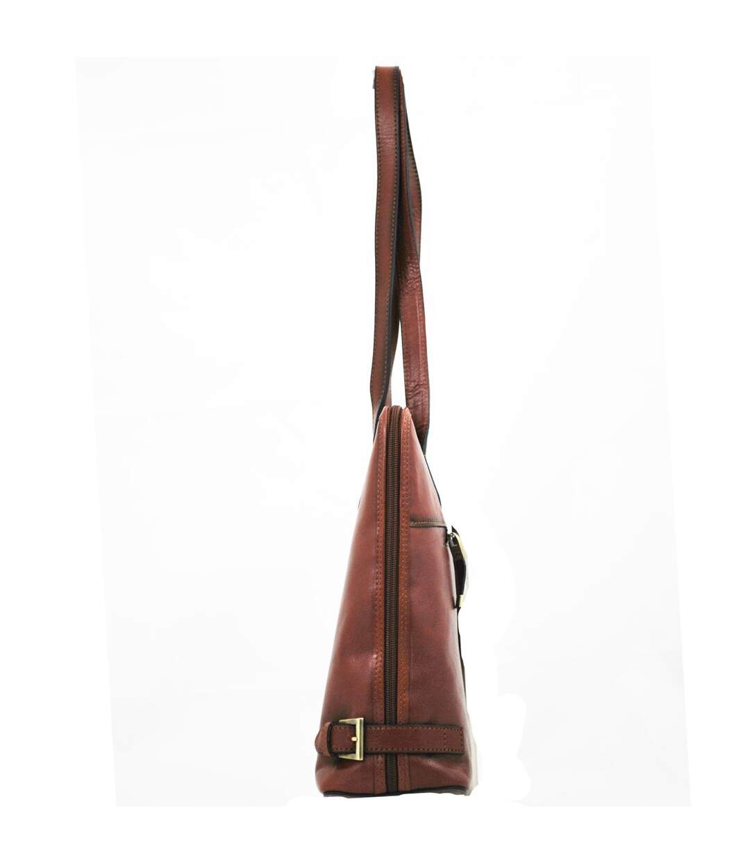 Katana - Sac à main en cuir collet - marron - 6502-5