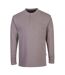 Mens flame resistant henley t-shirt grey Portwest-1