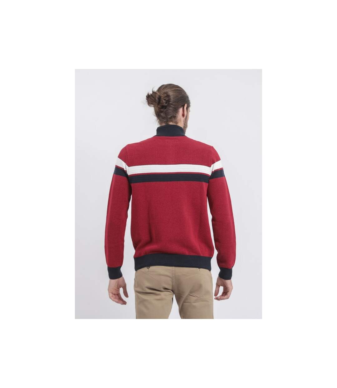 Pull col montant zippé pur coton LODJEFF-2