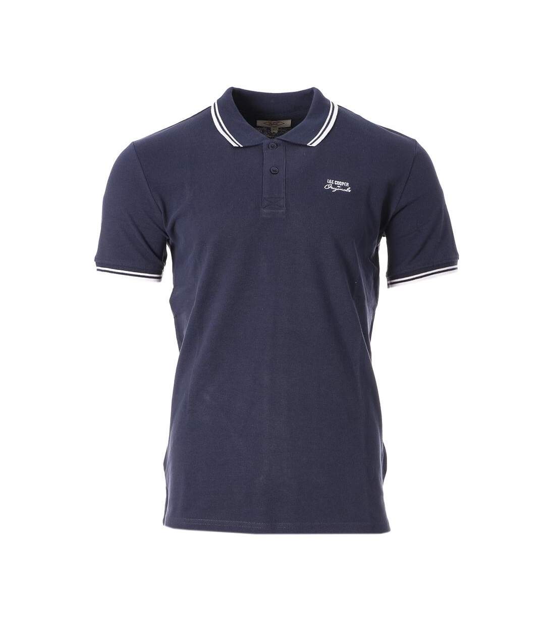 Polo Blanc/Marine Homme Lee Cooper Opan554 - M