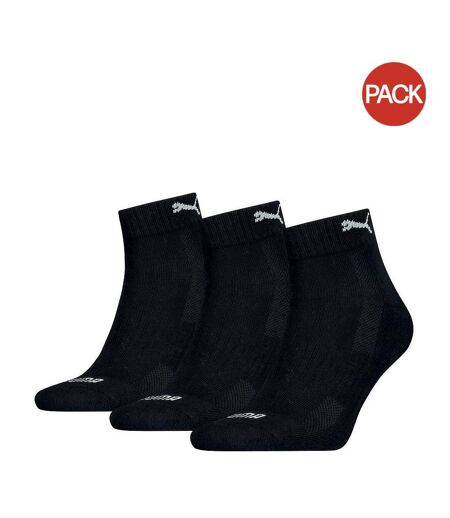 Pack of 3  Unisex adult cushioned ankle socks  black/white Puma