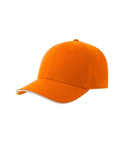 Unisex Adult Liberty Sandwich 6 Panel Sustainable Cap Orange White Atlantis