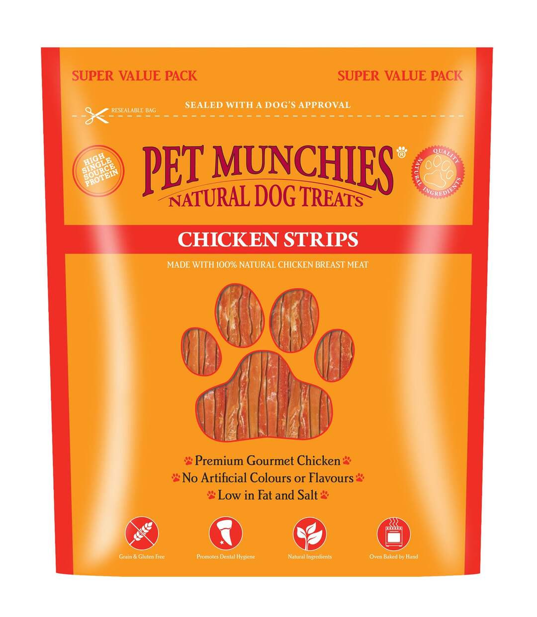 Chicken dog treats 960g multicoloured Pet Munchies-2