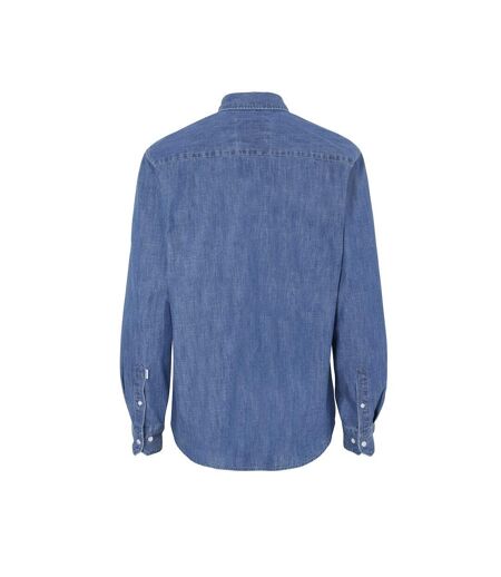 Mens Denim Slim Shirt Blue Cottover