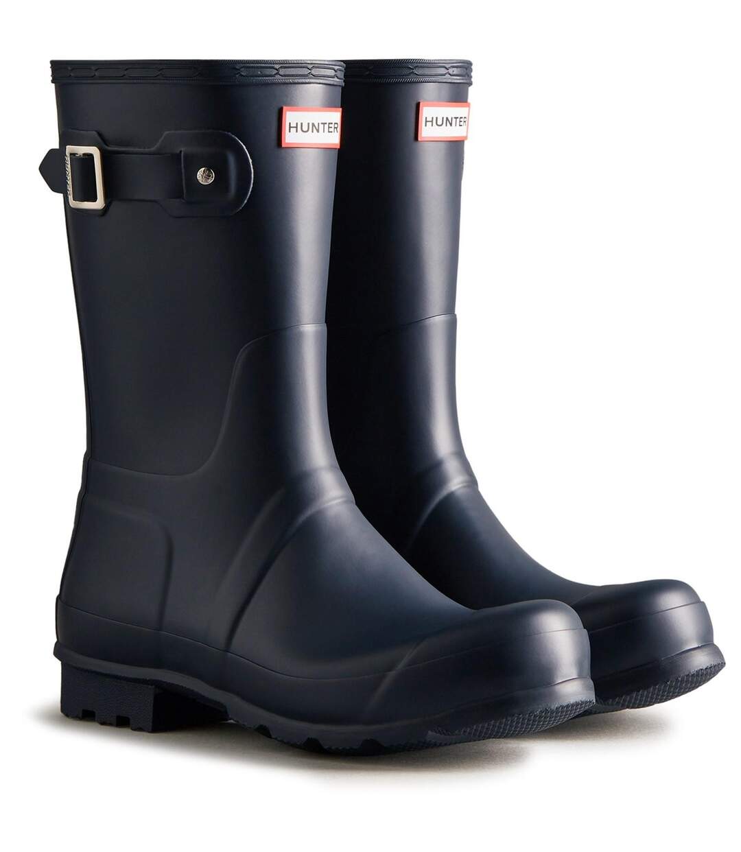 Mens original mid calf wellington boots navy Hunter-1