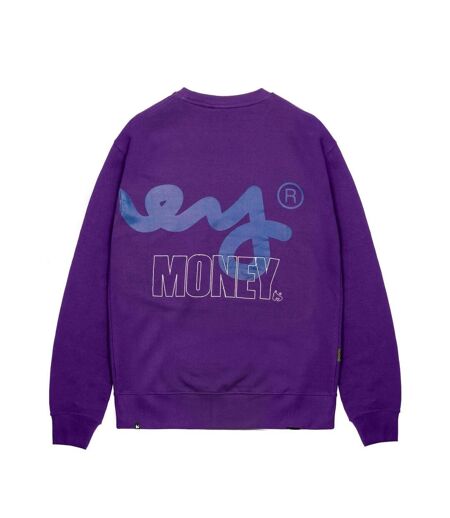 Sweat Motif/style Pochoir Homme Violet Money