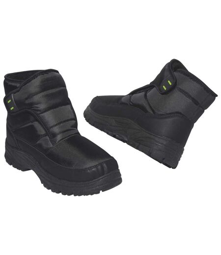 Men’s Black Sherpa-Lined Winter Boots